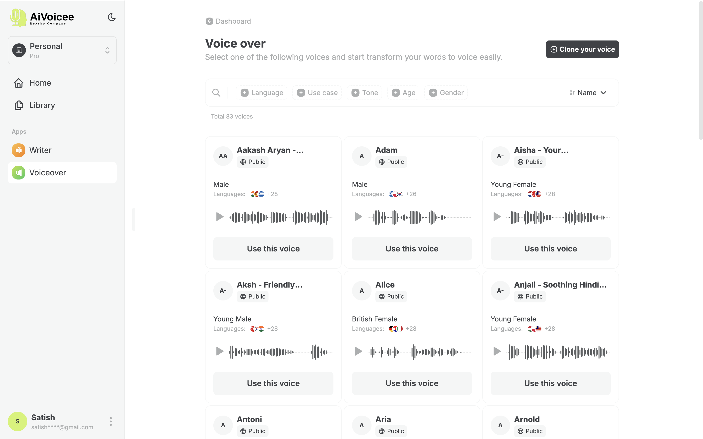 Application preview